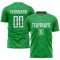 Custom Kelly Green White Sublimation Soccer Uniform Jersey