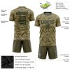 Custom Camo Olive-Black Sublimation Salute To Service Soccer Uniform Jersey